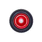 Univerzální ocelové kolo s ložiskem pro motorové a elektrické sekačky průměr 200 mm pryžová pneumatika